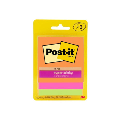 Post-it Super Sticky Notes Rio De Janeiro 76 x 76mm Pack of 3 3321-SSAU