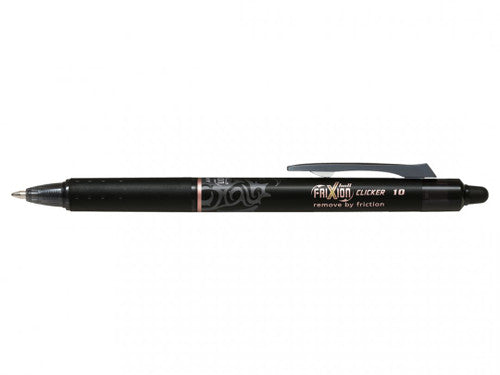 Pilot FriXion Clicker Erasable Retractable Gel Pen Medium Black Box of 12