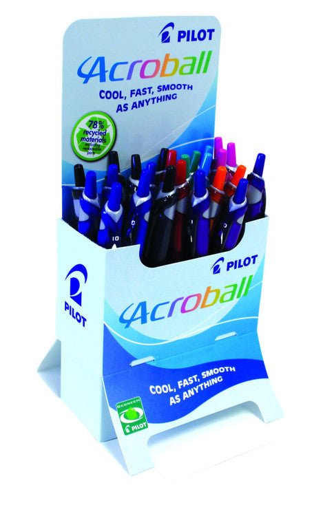 Pilot BegreeN Acroball Retractable Ballpoint Pen Medium Assorted Display 24