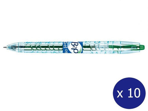 Pilot BegreeN B2P Retractable Rollerball Gel Pen Extra Fine Green Box of 10