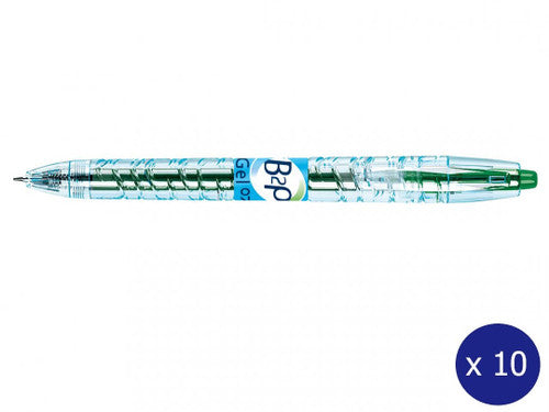 Pilot BegreeN B2P Retractable Rollerball Gel Pen Fine Green Box of 10