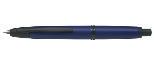 Pilot Capless Black Accent Fountain Pen Matte Blue Barrel Medium Nib