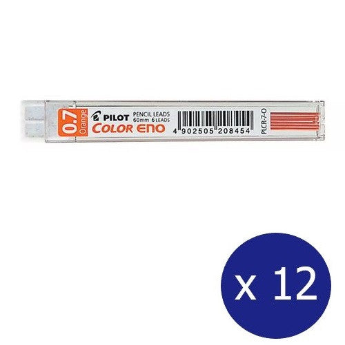 Pilot Colour Eno Mechanical Pencil Lead Refill 0.7mm Orange Box of 12