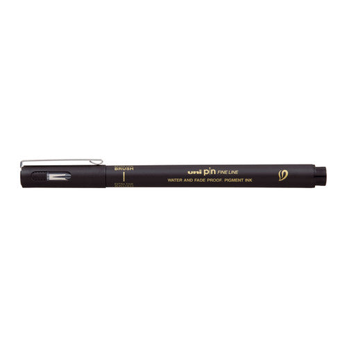 Uni Pin Extra Fine Brush Tip Fineliner Black