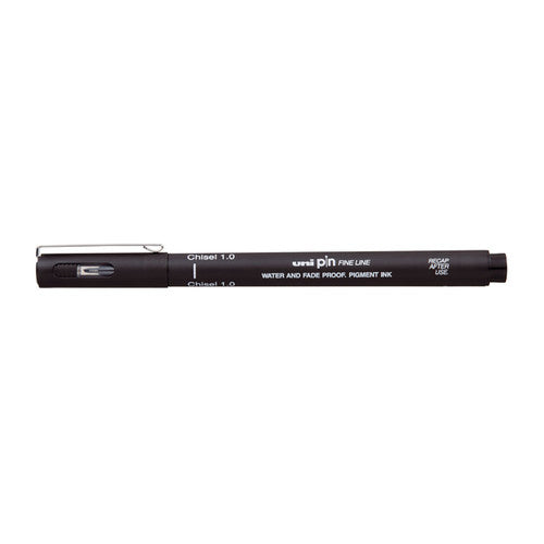 Uni Pin Chisel Tip 1mm Fineliner Black
