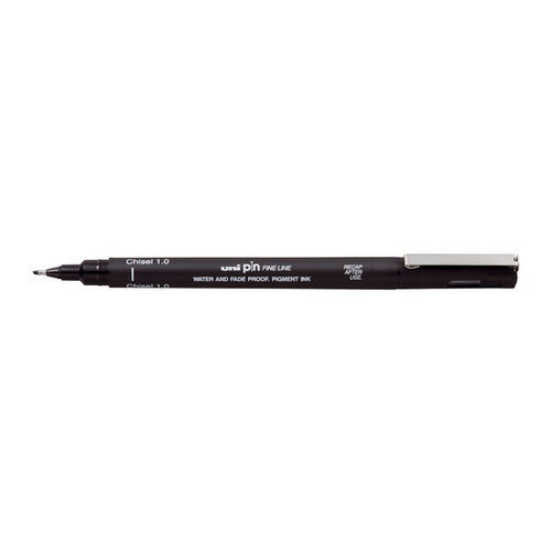 Uni Pin Chisel Tip 1mm Fineliner Black