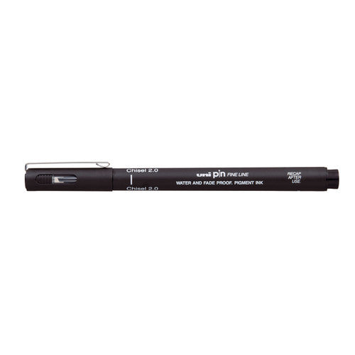 Uni Pin Chisel Tip 2mm Fineliner Black