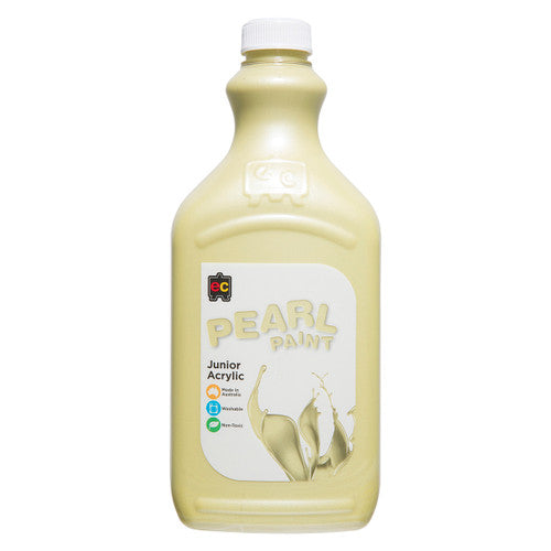 Educational Colours Pearl Paint Junior Acrylic 2L Yellow
