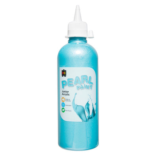 Educational Colours Pearl Paint Junior Acrylic 500ml Blue