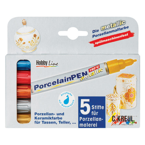 Creative School Supply Porcelain Markers Metallic Pack of 5