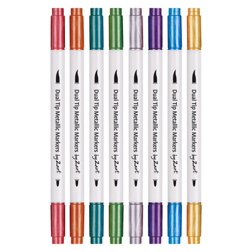 Creative School Supply Dual Tip Metallic Markers Assorted Pack of 8