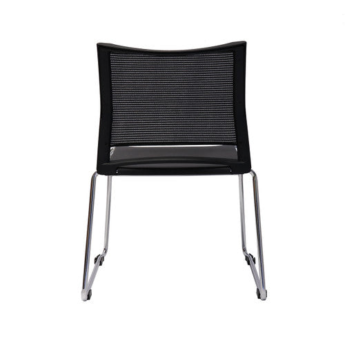 Rapidline PMV Stackable Mesh Back Visitor Chair Black