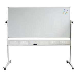 Rapidline Porcelain Mobile Whiteboard 1800 x 15 x 1200mm Aluminium Frame