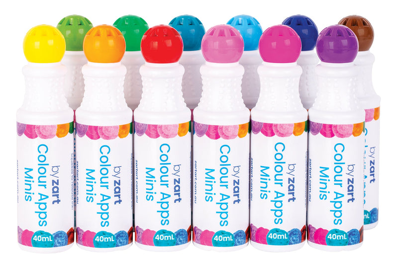 Zart Colour Apps Minis Box of 12 Self-Inking Dot Paint Markers Ages 3+-7