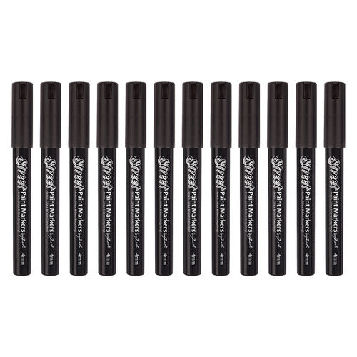 Creative School Supply Zart Street Paint Markers Black Pack of 12