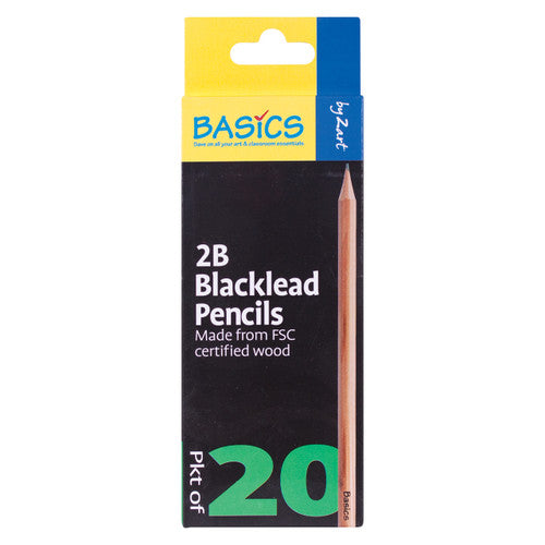 Creative School Supply Basics Blacklead Pencils 2B Pack of 20