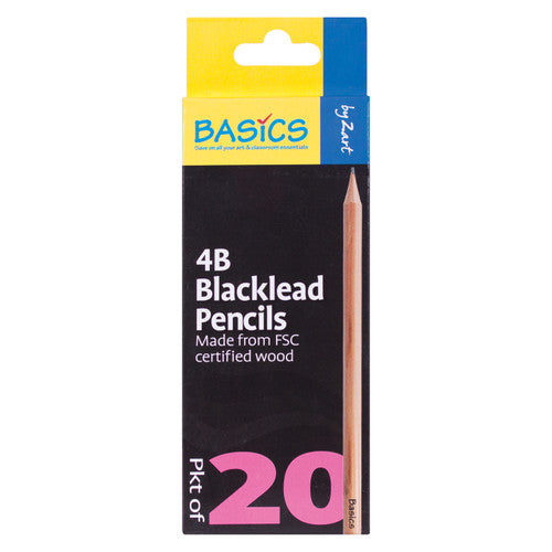 Creative School Supply Basics Blacklead Pencils 4B Pack of 20