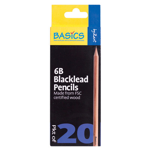 Creative School Supply Basics Blacklead Pencils 6B Pack of 20
