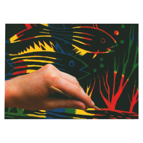 Creative School Supply Scraper Paper Wooden Tools Pack of 25