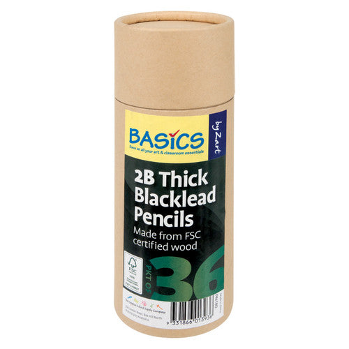 Creative School Supply Basics Blacklead Pencils Thick 2B Pack of 36