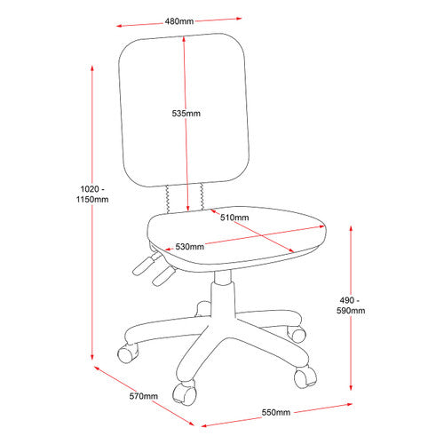 Rapidline PO500 Heavy Duty High Back Commercial Grade Chair Black PU