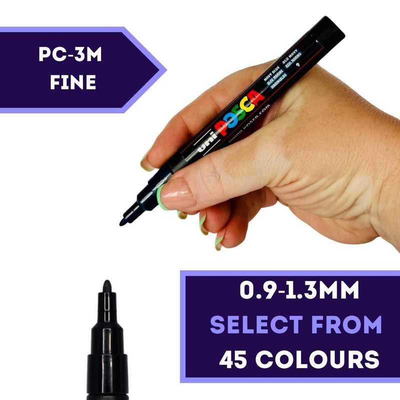 POSCA PC-3M Paint Marker showing fine 0.9-1.3mm bullet tip