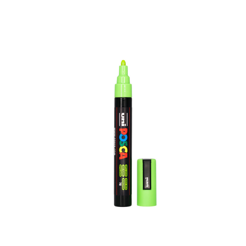 POSCA PC-5M Paint Marker Medium Bullet Tip Apple Green single pen showing ink colour