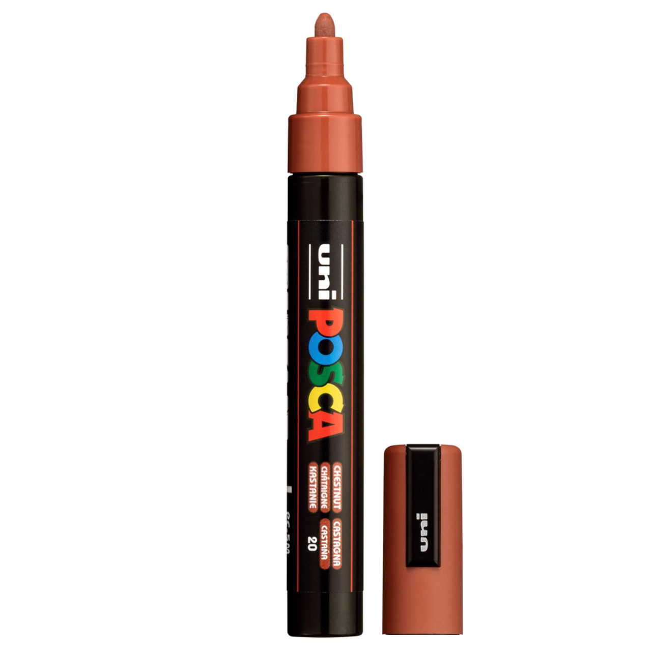 POSCA PC-5M Paint Marker Medium Bullet Tip Chestnut single pen showing ink colour