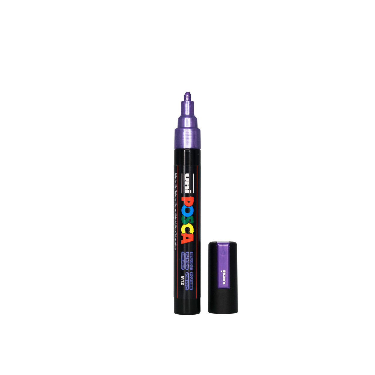 POSCA PC-5M Paint Marker Medium Bullet Tip Metallic Violet single pen showing ink colour