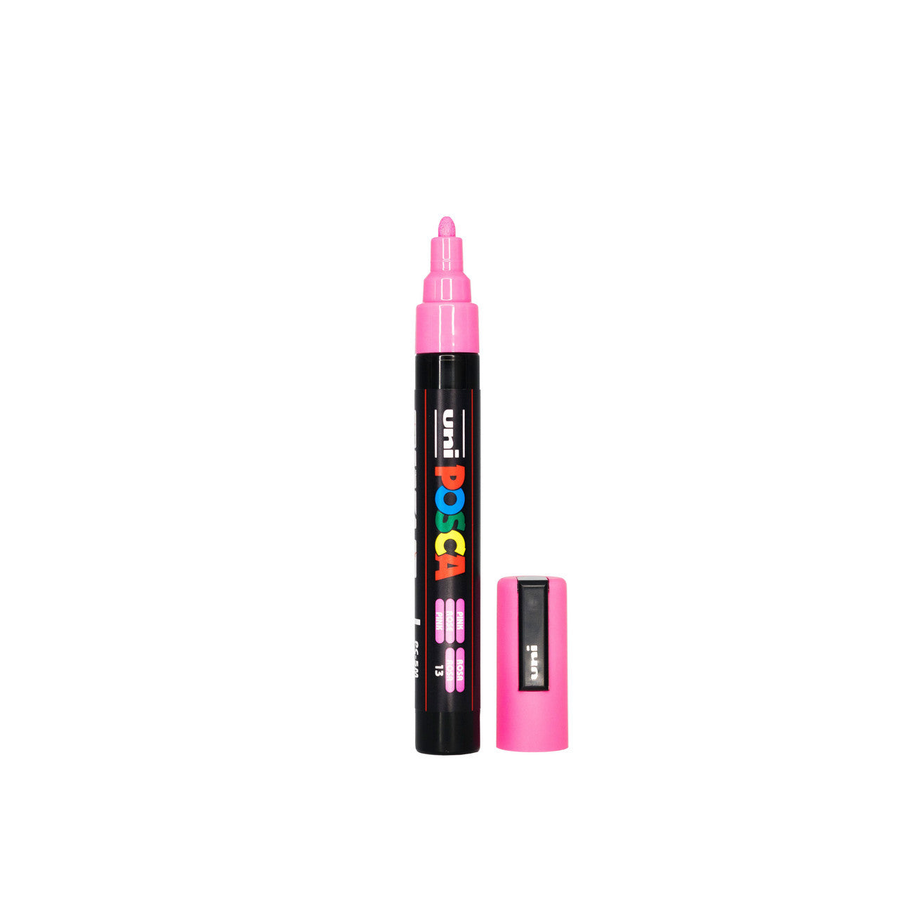 POSCA PC-5M Paint Marker Medium Bullet Tip Pink single pen showing ink colour