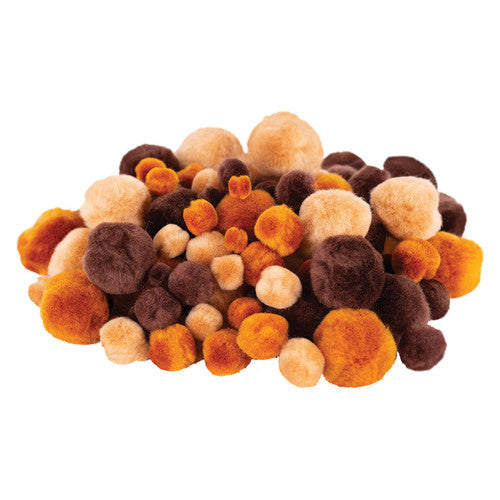 Creative School Supply Earth Tone Pom Poms 55g