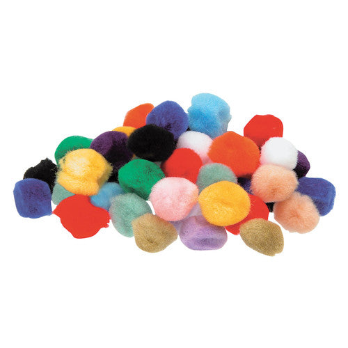 Creative School Supply Pom Poms 25mm Assorted Pack of 100
