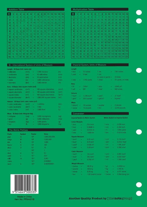 Protext Premium Binder Book A4 128 Page 5mm Grid Reinforced Punched Pack 10 — open pages showing 5mm grid