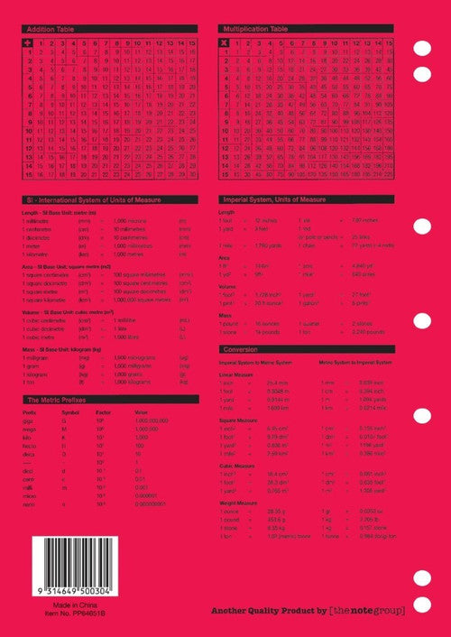 Protext Premium Exercise Book A4 96 Page 8mm Ruled Red Margin Pack 10 — open pages showing ruling