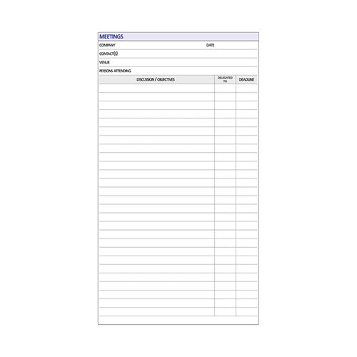 Collins Debden PR2009 Dayplanner Personal Size Meetings Refill