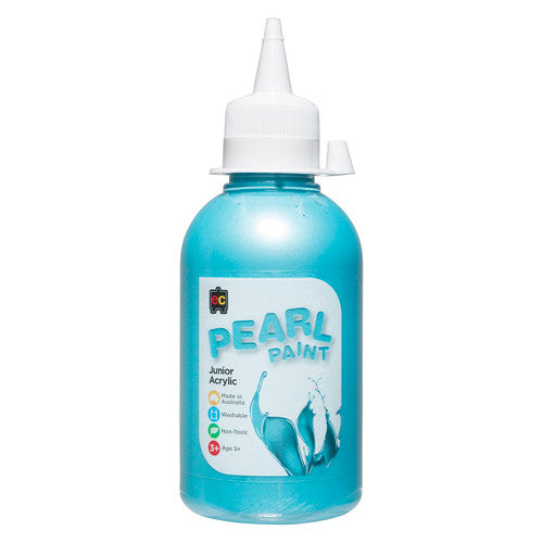 Educational Colours Pearl Paint Junior Acrylic 250ml Blue