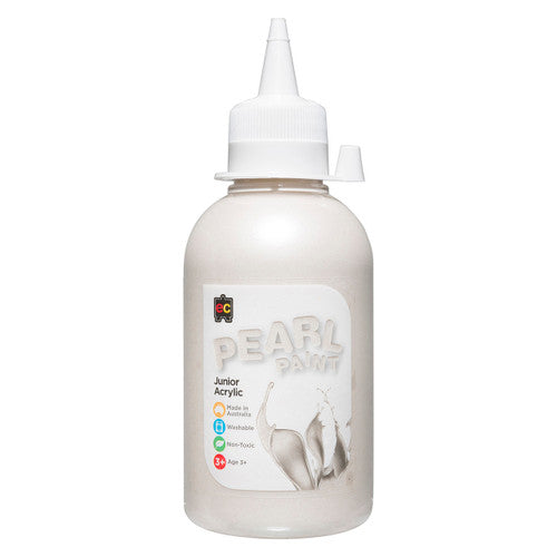 Educational Colours Pearl Paint Junior Acrylic 250ml White