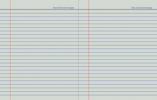 Protext Exercise Book 225x175mm 96 Page Ruled Polypropylene Crocodile Cover Pack 10 — open pages showing ruling