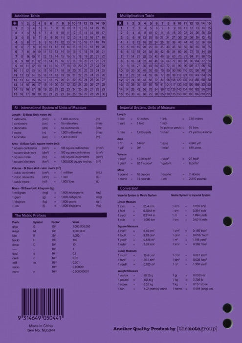 Protext Binder Book A4 192 Page Ruled Polypropylene Cow Cover Pack 5 — rear view