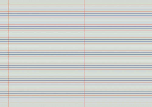 Protext Exercise Book A4 48 Page QLD Year 2 Ruled Polypropylene Penguin Cover Pack 20 — open pages showing ruling