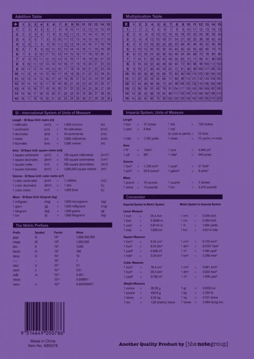 Protext Exercise Book A4 96 Page QLD Year 3 4 Ruled Polypropylene Turtle Cover Pack 10 — rear view