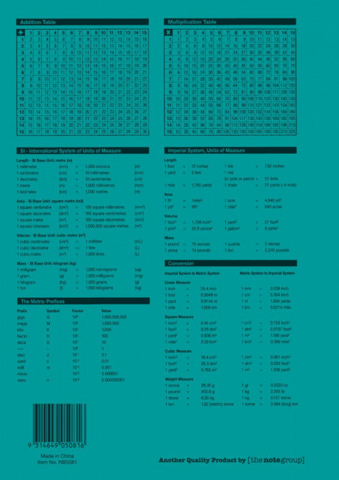 Protext Botany Exercise Book A4 48 Page Plain Plus QLD Year 3 4 Ruled Polypropylene Turkey Cover Pack 20 — rear view