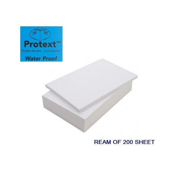 Protext Waterproof Paper A4 200 Sheet Ream Copier and Printer Suitable
