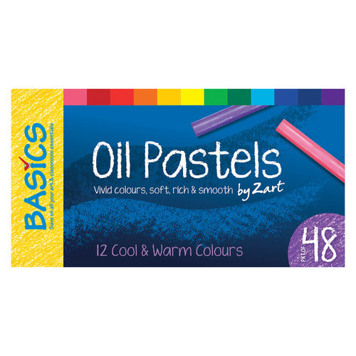 Creative School Supply Basics Oil Pastels Large Cool and Warm Pack of 48