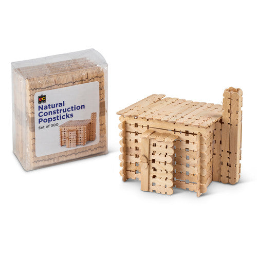 Educational Colours Natural Construction Popsticks Set of 300