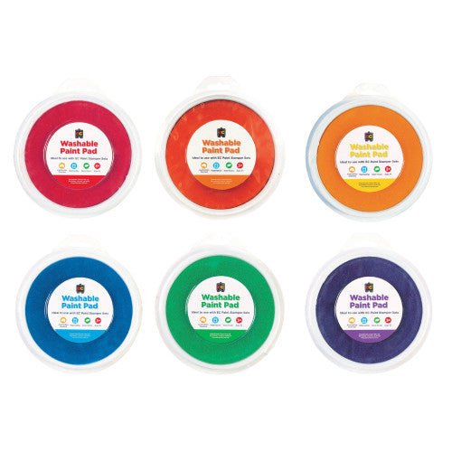 Educational Colours Washable Paint Pad Set of 6