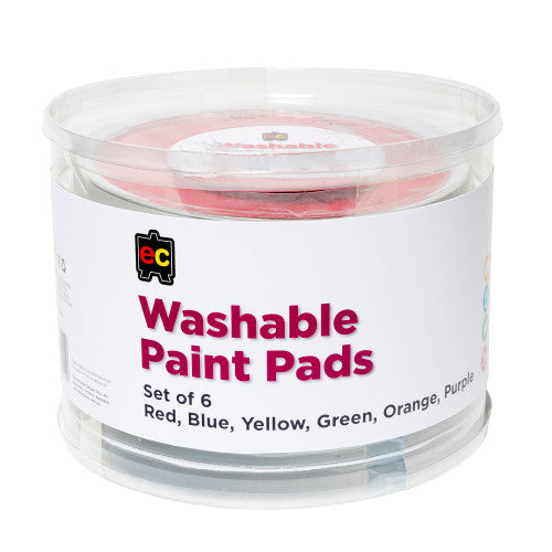 Educational Colours Washable Paint Pad Set of 6