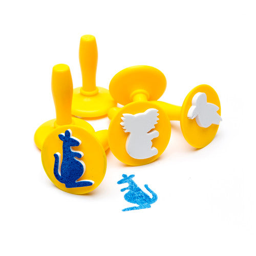 Educational Colours Paint and Dough Stampers Australian Animals Set of 6