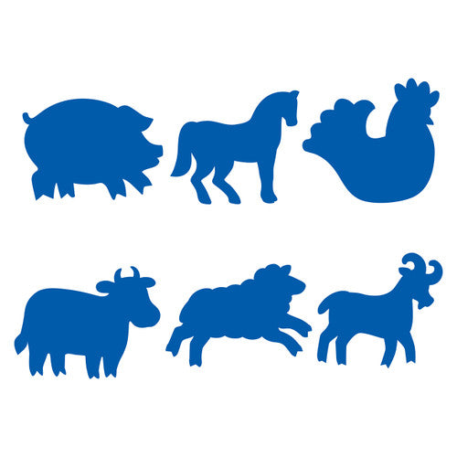 Educational Colours Paint and Dough Stampers Farm Animals Set of 6