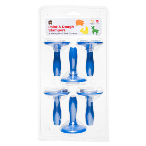 Educational Colours Paint and Dough Stampers Farm Animals Set of 6